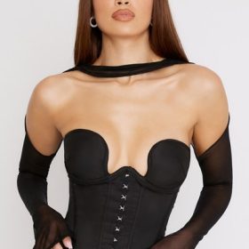 Mina Black Structured Corset - Image 7