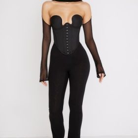 Mina Black Structured Corset - Image 9