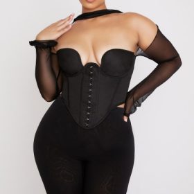 Mina Black Structured Corset - Image 12