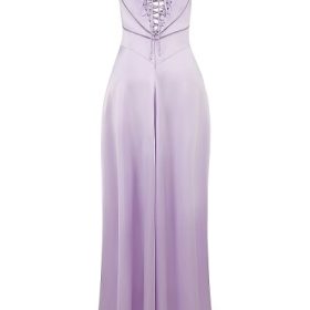 Anabella Orchid Lace Up Maxi Dress - Image 4