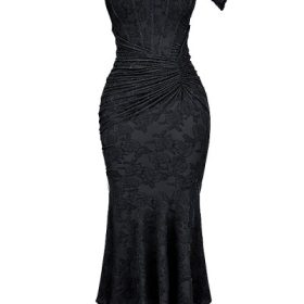 Cesca Black Floral Maxi Dress - Image 2