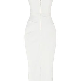 Flora Ivory Satin Corset Dress - Image 4