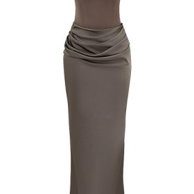 Persephone Smoke Strapless Corset Maxi Dress - Image 2