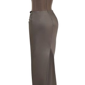 Persephone Smoke Strapless Corset Maxi Dress - Image 3