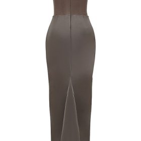 Persephone Smoke Strapless Corset Maxi Dress - Image 4