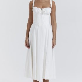 Carmen White Bustier Sundress - Image 7