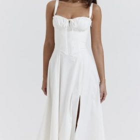 Carmen White Bustier Sundress - Image 8