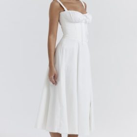 Carmen White Bustier Sundress - Image 11