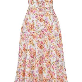 Saira Ivory Floral Midi Sundress - Image 4