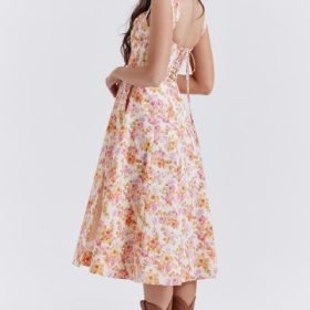 Saira Ivory Floral Midi Sundress - Image 14