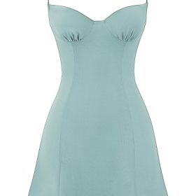 Christiana Light Jade Mini Dress - Image 2
