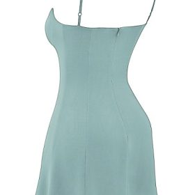 Christiana Light Jade Mini Dress - Image 3