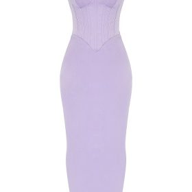 Breeze Orchid Satin Corset Maxi Dress - Image 2