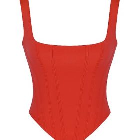 Rafa Scarlet Satin Longline Corset - Image 2