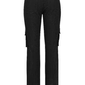 Breanna Black Lace Up Cargo Trousers - Image 4