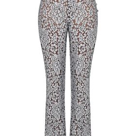 Mara Silver Metallic Lace Trousers - Image 2