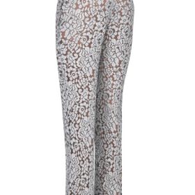 Mara Silver Metallic Lace Trousers - Image 3