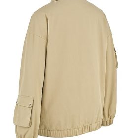 Cami Taupe Oversized Track Jacket - Image 3