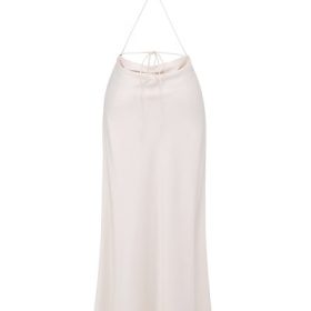 Zanab Ivory Thigh Slit Maxi Dress - Image 4
