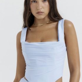 Una Soft Blue Corset - Image 5