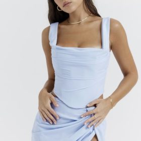 Una Soft Blue Corset - Image 8