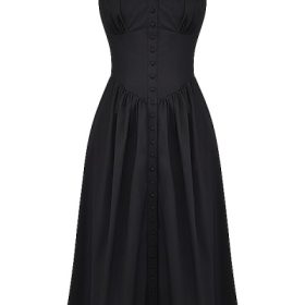 Tatiana Black Midi Sundress - Image 2