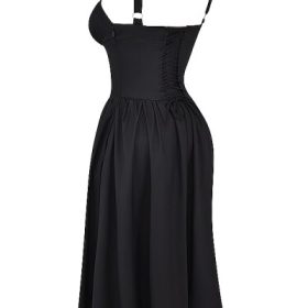 Tatiana Black Midi Sundress - Image 3