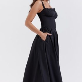 Tatiana Black Midi Sundress - Image 14