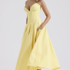 Lady Sunshine Strapless Tulle Midi Dress - Image 8