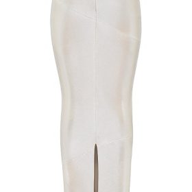 Colette Shimmer Champagne Midi Skirt - Image 4