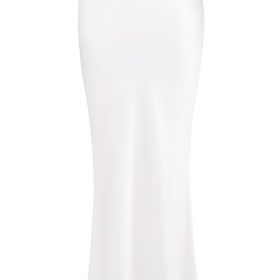 Sydel White Satin Bias Cut Maxi Skirt - Image 2