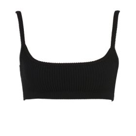 Mischa Black Ribbed Knit Bralette - Image 2