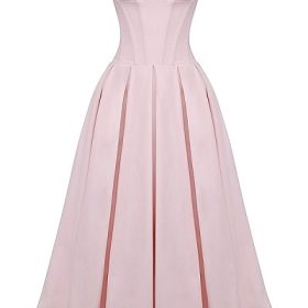 Lady Ballerina Pink Strapless Midi Dress - Image 2