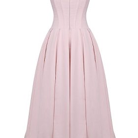Lady Ballerina Pink Strapless Midi Dress - Image 4