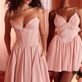 Lady Ballerina Pink Strapless Midi Dress - Image 6