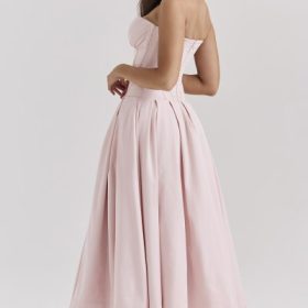 Lady Ballerina Pink Strapless Midi Dress - Image 11