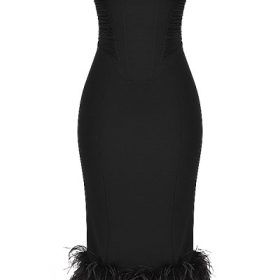 Fionula Black Strapless Corset Dress - Image 2