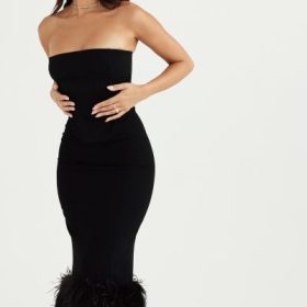 Fionula Black Strapless Corset Dress - Image 8