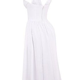 Emmelina White Cotton Corset Sundress - Image 3