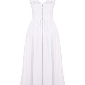 Emmelina White Cotton Corset Sundress - Image 4
