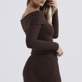 Saffron Chocolate Soft Boucle Knit Top - Image 10