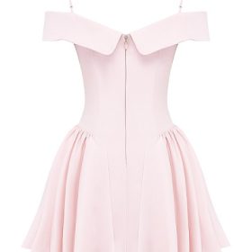 Elida Ballerina Pink Off Shoulder Mini Dress - Image 4