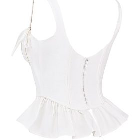 Gigou White Peplum Cotton Corset - Image 3
