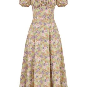Tallulah Peony Print Puff Sleeve Midi Sundress - Image 2