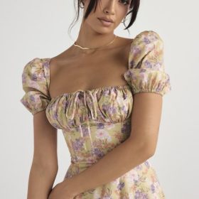 Tallulah Peony Print Puff Sleeve Midi Sundress - Image 8