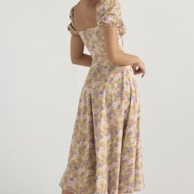 Tallulah Peony Print Puff Sleeve Midi Sundress - Image 10