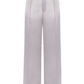 Alivia Grey Satin Trousers - Image 2