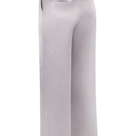 Alivia Grey Satin Trousers - Image 3