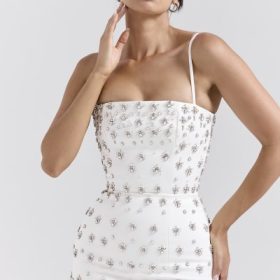 Martine Ivory Embellished Corset Wedding Gown - Image 8