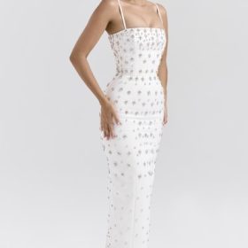 Martine Ivory Embellished Corset Wedding Gown - Image 9